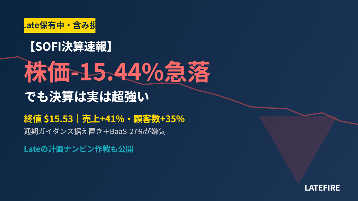 SOFI Q1 2026決算速報・Late保有中